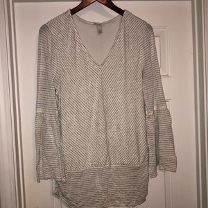 Knox Rose Stripped Bell Sleeved Top